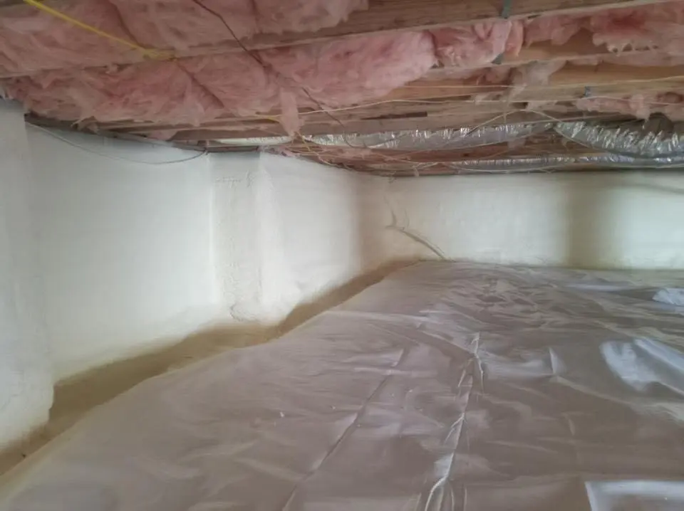 Crawl space encapsulation with closed-cell spray foam for Attic Insulation in Rutland